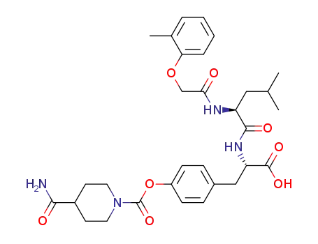 (2S)-3-[4-({[4-(aminocarbonyl)-1-piperidinyl]carbonyl}oxy)phenyl]-2-[((2S)-4-methyl-2-{[2-(2-methylphenoxy)acetyl]amino}pentanoyl)amino]propanoic acid