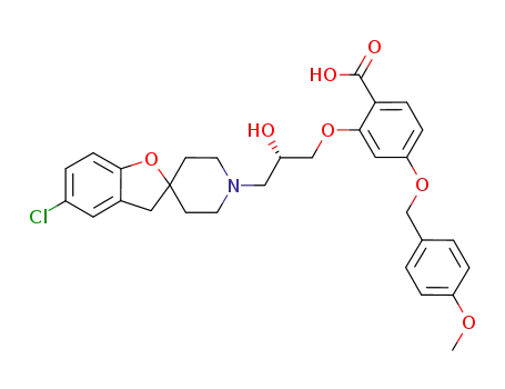 2-{[(2S)-3-(5-chloro-1'H,3H-spiro[1-benzofuran-2,4'-piperidin]-1'-yl)-2-hydroxypropyl]oxy}-4-[(4-methoxybenzyl)oxy]benzoic acid