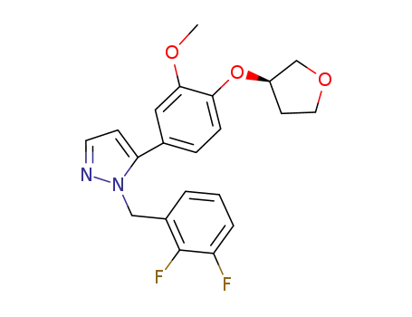 1-(2,3-difluorobenzyl)-5-[4-methoxy-3-(3R)-tetrahydrofuranyloxy-phenyl]-1H-pyrazole