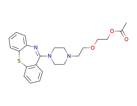 Molecular Structure of 844639-07-2 (2-(2-(4-(Dibenzo[b,f][1,4]thiazepin-11-yl)piperazin-1-yl)ethoxy)ethyl Acetate)
