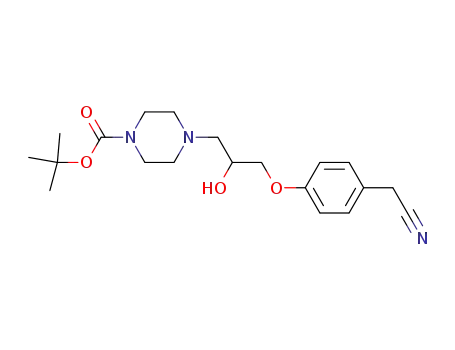 4-[2-hydroxy-3-[4-(tert-butoxy-carbonyl)-1-piperazinyl]propoxy]benzylcyanide