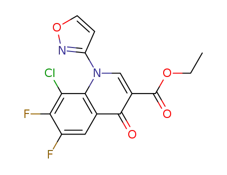 ethyl 8-chloro-6,7-difluoro-1-(isoxazol-3-yl)-1,4-dihydro-4-oxoquinoline-3-carboxylate