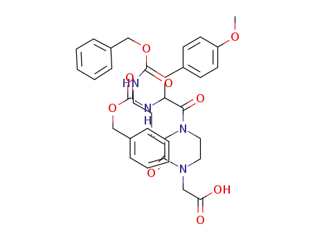 (S,S)-4-[2-benzyloxycarbonylamino-3-(4-methoxyphenyl)propionyl]-3-(3-benzyloxycarbonylaminopropyl)-2-oxopiperazine-1-acetic acid