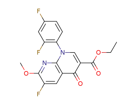 ethyl 1-(2,4-difluorophenyl)-6-fluoro-1,4-dihydro-7-methoxy-4-oxo-1,8-naphthyridine-3-carboxylate