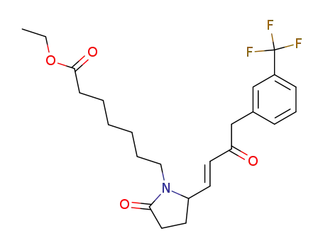 7-{2-oxo-5R-[3-oxo-4-(3-trifluoromethyl-phenyl)-but-1-enyl]-pyrrolidin-1-yl}-heptanoic acid ethyl ester