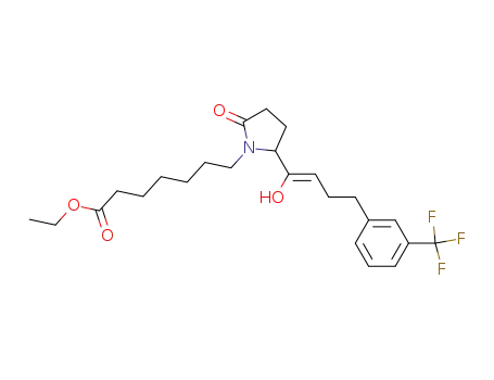 7-{2R-[3S-hydroxy-4-(3-trifluoromethyl-phenyl)-but-1-enyl]-5-oxo-pyrrolidin-1-yl}-heptanoic acid ethyl ester