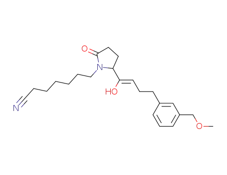 7-{2R-[3S-hydroxy-4-(3-methoxymethyl-phenyl)-but-1-enyl]-5-oxo-pyrrolidin-1-yl}-heptanenitrile
