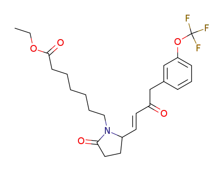 7-{2-oxo-5R-[3-oxo-4-(3-trifluoromethoxy-phenyl)-but-1-enyl]-pyrrolidin-1-yl}-heptanoic acid ethyl ester
