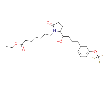 7-{2R-[3S-hydroxy-4-(3-trifluoromethoxy-phenyl)-but-1-enyl]-5-oxo-pyrrolidin-1-yl}-heptanoic acid ethyl ester