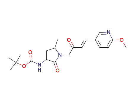 {1-[4-(6-Methoxy-pyridin-3-yl)-2-oxo-but-3-enyl]-5(R)-methyl-2-oxo-pyrrolidin-3(S)-yl}-carbamic Acid Tert-butyl Ester