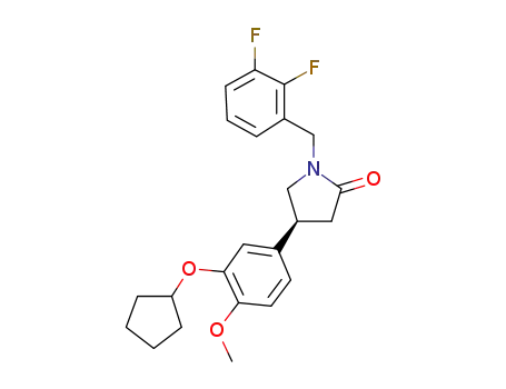 (4S)-4-(3-cyclopentyloxy-4-methoxyphenyl)-1-(2,3-difluorobenzyl)-2-pyrrolidone