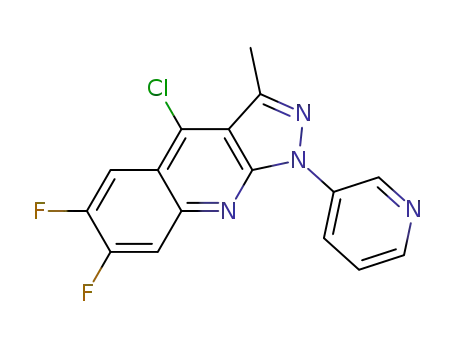 4-chloro-6,7-difluoro-3-methyl-1-(3-pyridinyl)-1H-pyrazolo[3,4-b]quinoline