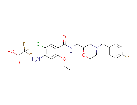 (RS)-4-amino-5-chloro-2-ethoxy-N-{[4-(4-fluoro-benzyl)-2-morpholinyl]-methyl}-benzamide trifluoroacetate