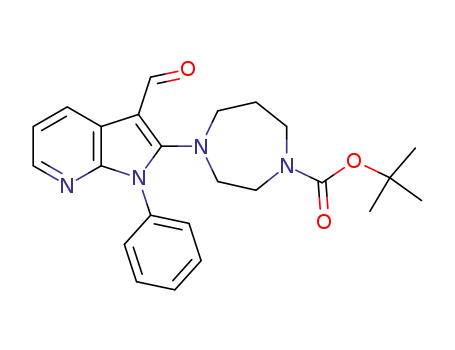 4-(3-formyl-1-phenyl-1H-pyrrolo[2,3-b]pyridin-2-yl)-[1,4]diazepane-1-carboxylic acid tert-butyl ester