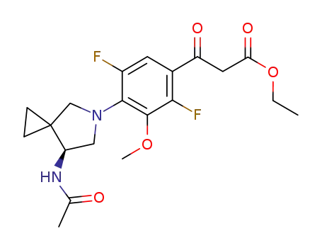 ethyl 4-[7-(S)-acetylamimo-5-azaspiro[2.4]hept-5-yl]-2,5-difluoro-3-methoxybenzoylacetate