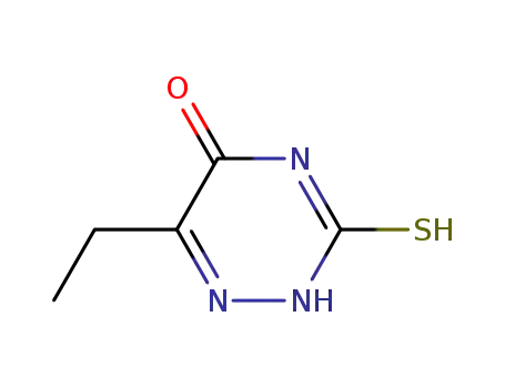 Molecular Structure of 452-12-0 (1,2,4-Triazin-5(2H)-one, 6-ethyl-3,4-dihydro-3-thioxo-)