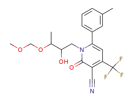 1-(2-Hydroxy-3-methoxymethoxy-butyl)-2-oxo-6-m-tolyl-4-trifluoromethyl-1,2-dihydro-pyridine-3-carbonitrile