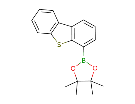 Molecular Structure of 912824-84-1 (2-(dibenzo[b,d]thiophen-4-yl)-4,4,5,5-tetramethyl-1,3,2-dioxaborolane)