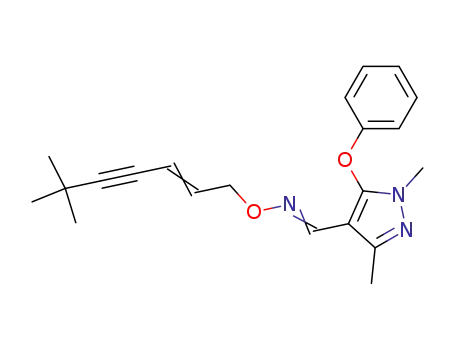 1,3-dimethyl-5-phenoxypyrazol-4-carboaldoxime O-6,6-dimethylhept-2-ene-4-ynyl ether