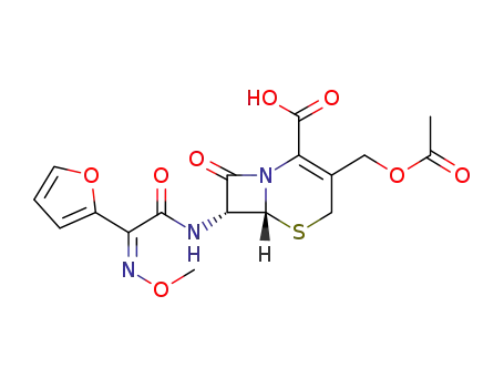 (6R,7R)-3-(acetyloxymethyl)-7-[[(2E)-2-(furan-2-yl)-2-methoxyiminoacetyl]amino]-8-oxo-5-thia-1-azabicyclo[4.2.0]oct-2-ene-2-carboxylic acid