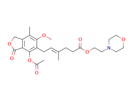 2-morpholinoethyl E-6-(1,3-dihydro-4-acetoxy-6-methoxy-7-methyl-3-oxo-5-isobenzofuranyl)-4-methyl-4-hexenoate