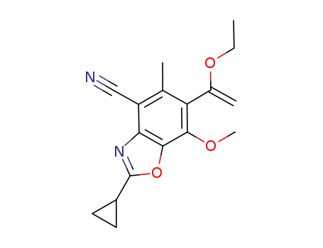 2-cyclopropyl-6-[1-(ethoxy)ethenyl]-7-methoxy-5-methyl-1,3-benzoxazole-4-carbonitrile