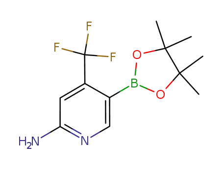 4-(trifluoromethyl)-5-(4,4,5,5-tetramethyl-1,3,2-dioxaboroloan-2-yl)pyridin-2-amine