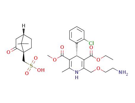 S-(-)-amlopidine (1R)-(-)-10-camsylate