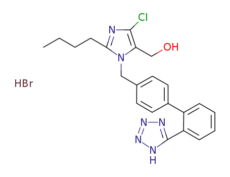 2-n-butyl-4-chloro-1-[[2'-(1H-tetrazol-5-yl)[1,1'-biphenyl]-4-yl]methyl]-1H-imidazole-5-methanol hydrobromide