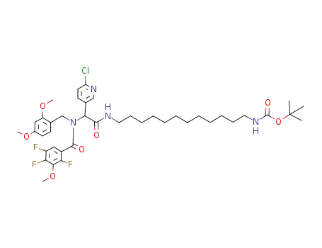 tert-butyl 12-(2-(N-(2,4-dimethoxybenzyl)-2,4,5-trifluoro-3-methoxybenzamido)-2-(6-chloropyridin-3-yl)acetamido)dodecylcarbamate