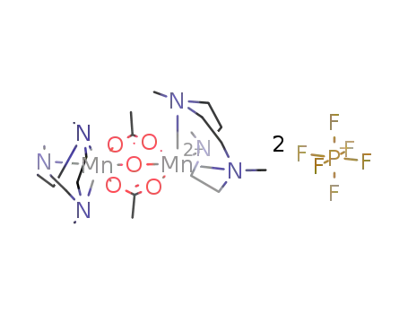 {(N,N',N''-trimethyl-1,4,7-triazacyclononane)Mn(III)(μ-O)(μ-MeCO2)2Mn(III)(N,N',N''-trimethyl-1,4,7-triazacyclononane)}(PF6)2
