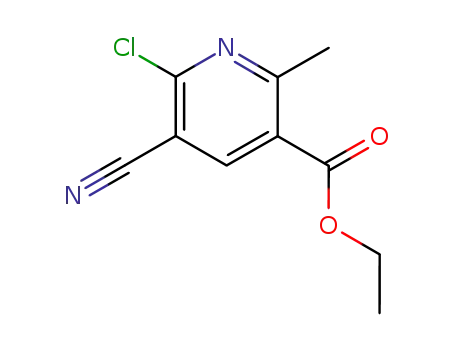 Molecular Structure of 64119-42-2 (Ethyl 6-chloro-5-cyano-2-methylnicotinate)