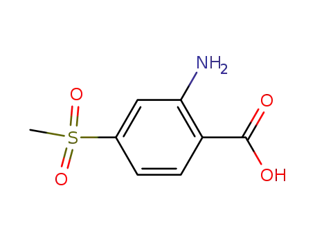 Molecular Structure of 393085-45-5 (2-AMINO-4-(METHYLSULFONYL)BENZOICACID)