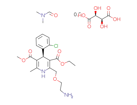 (R)-amlodipine-D-hemitartrate dimethylformamide solvate