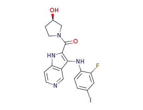 [3-(2-fluoro-4-iodo-phenylamino)-1H-pyrrolo[3,2-c]pyridin-2-yl]-((R)-3-hydroxy-pyrrolidin-1-yl)-methanone
