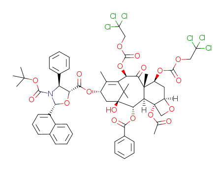 13-[(2'R,4'S,5'R)-3'-t-butoxycarbonyl-2'-(1'''-naphthyl)-4'-phenyl-1,3-oxazolidine-5-carbonyl]-7,10-(di-2'',2'',2''-trichloroethoxy carbonyl)-10-deacetylbaccatin III