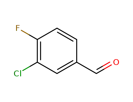 Molecular Structure of 34328-61-5 (3-Chloro-4-fluorobenzaldehyde)