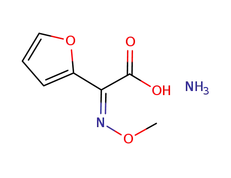 Molecular Structure of 97148-39-5 ((Z)-2-Methoxyimino-2-(furyl-2-yl) acetic acid ammonium salt)