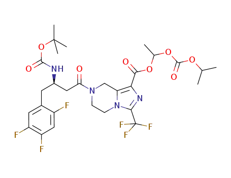 (R)-7-[3-amino-4-(2,4,5-trifluorophenyl)butyryl]-3-trifluoromethyl-5,6,7,8-tetrahydroimidazo[1,5-a]pyrazine-1-carboxylic acid isopropoxycarbonyloxy ethyl ester