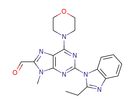 2-(2-ethylbenzoimidazol-1-yl)-9-methyl-6-morpholin-4-yl-9H-purine-8-carbaldehyde