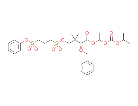 1-isopropoxycarbonyloxyethyl(2R)-2-benzyloxy-3,3-dimethyl-4-(3-phenoxysulfonylpropyl sulfonyloxy)butanoate