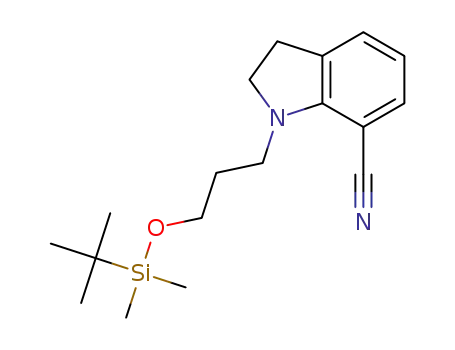 1-[3-(t-butyl-dimethyl-silanyloxy)-propyl]-2,3-dihydro-1H-indole-7-carbonitrile