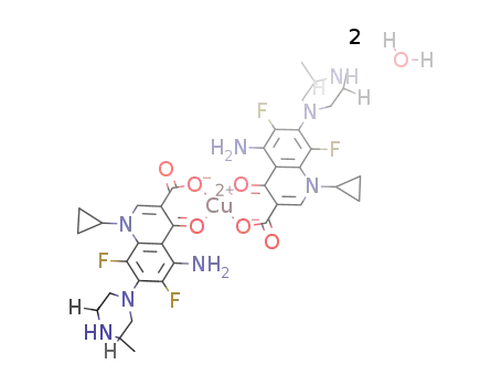 Cu(sparfloxacin(1-))2*2H2O