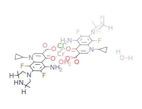 CrCl(sparfloxacin(1-))2(H2O)*H2O