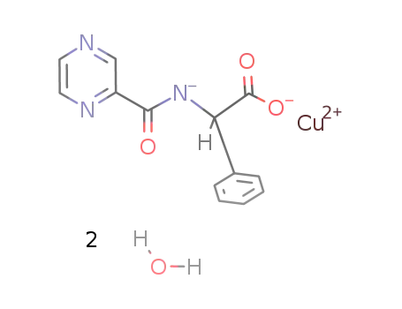 [Cu((S)-3-phenyl-2-(pyrazine-2-carboxamido) propanoic acid-2H)(H2O)]*H2O
