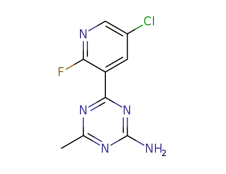 4-(5-chloro-2-fluoropyridin-3-yl)-6-methyl-1,3,5-triazin-2-amine