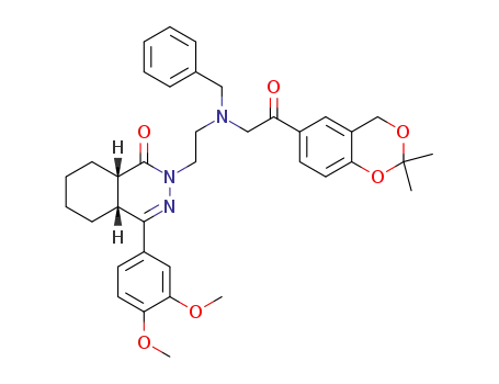 cis-2-(3-(benzyl(2-(2,2-dimethyl-4H-benzo[d][1,3]dioxin-6-yl)-2-oxoethyl)amino)propyl)-4-(3,4-dimethoxyphenyl)-4a,5,6,7,8,8a-hexahydrophthalazin-1(2H)-one