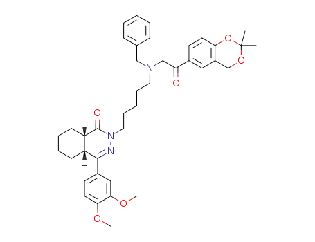 2-(5-(benzyl(2-(2,2-dimethyl-4H-benzo[d][1,3]dioxin-6-yl)-2-oxoethyl)amino)pentyl)-4-(3,4-dimethoxyphenyl)-4a,5,6,7,8,8a-hexahydrophthalazin-1(2H)-one