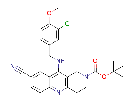 tert-butyl 10-((3-chloro-4-methoxybenzyl)amino)-8-cyano-3,4-dihydrobenzo[b][1,6]naphthyridine-2-(1H)-carboxylate