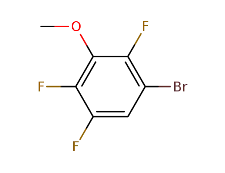 Molecular Structure of 13332-24-6 (Benzene, 1-bromo-2,4,5-trifluoro-3-methoxy-)